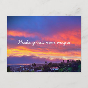 Carte Postale Photo coucher de soleil rendre votre propre script