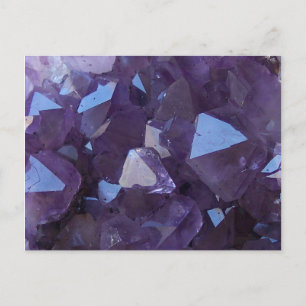 Carte Postale Photo d'Améthyste de Quartz Brésilien Violet