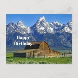 Carte Postale Photo d'anniversaire de paysage de montagnes de gr