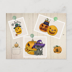 Carte Postale Photo d'automne d'Hallween