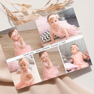 Carte Postale Photo de Baby Shower Élégant et Minimaliste