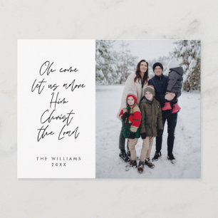 Carte Postale Photo de famille chrétienne, Joyeux Noël religieux