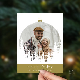 Carte Postale Photo de famille de Noël la plus joyeuse, superpos