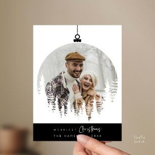 Carte Postale Photo de famille de Noël la plus joyeuse, superpos