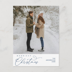 Carte Postale Photo de famille de Noël la plus joyeuse, Voeux ro