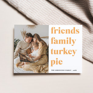 Carte Postale Photo de famille   Dinde de la famille d'amis   