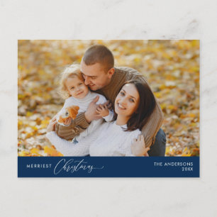 Carte Postale Photo de famille Noël le plus joyeux, Bonheur d'hi