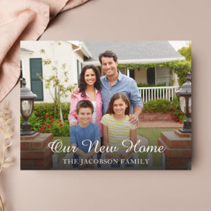 Carte Postale Photo de famille Notre nouvelle maison Faire-part 
