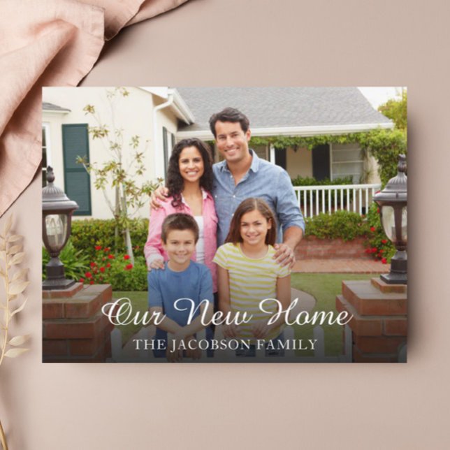 Carte Postale Photo de famille Notre nouvelle maison Faire-part  (Créateur téléchargé)