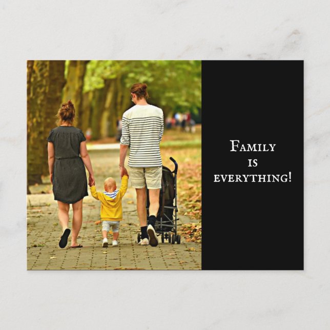 Carte Postale Photo de famille personnalisée (Devant)