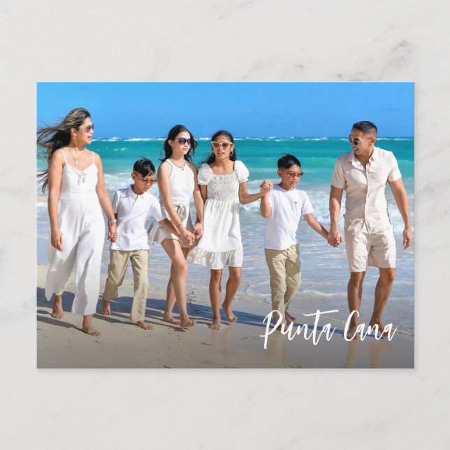 Carte Postale Photo de famille personnalisée de voyage souvenir (Devant)