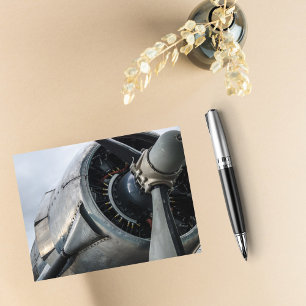 Carte Postale Photo de hélice d'avion, Anniversaire d'aviation C