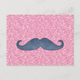 CARTE POSTALE PHOTO DE LA PARTIES SCINTILLANT ROSE DE LA MUSTACH