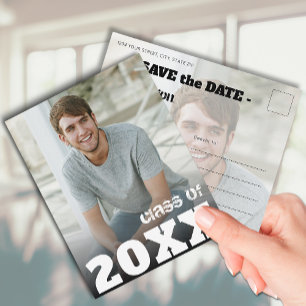 Carte Postale Photo de l'année de promotion Save the Date de la