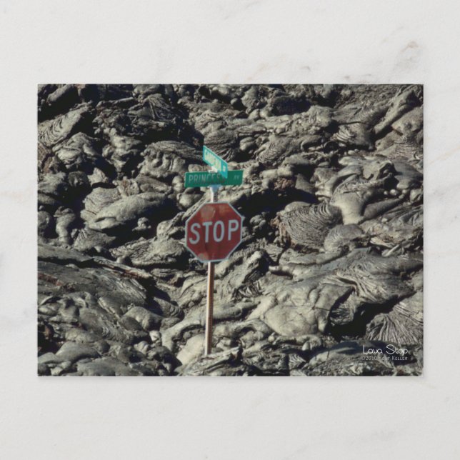 Carte Postale Photo de l'arrêt de la lava (Devant)