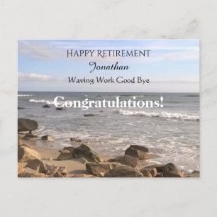 Carte Postale Photo de l'Atlantique Vagues de retraite heureux P