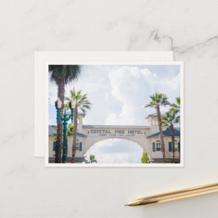 Carte Postale Photo de l'enseigne vintage du Crystal Pier de Pac