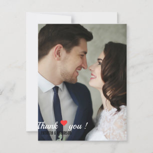 Carte Postale Photo de mariage coeur d'amour personnalisé