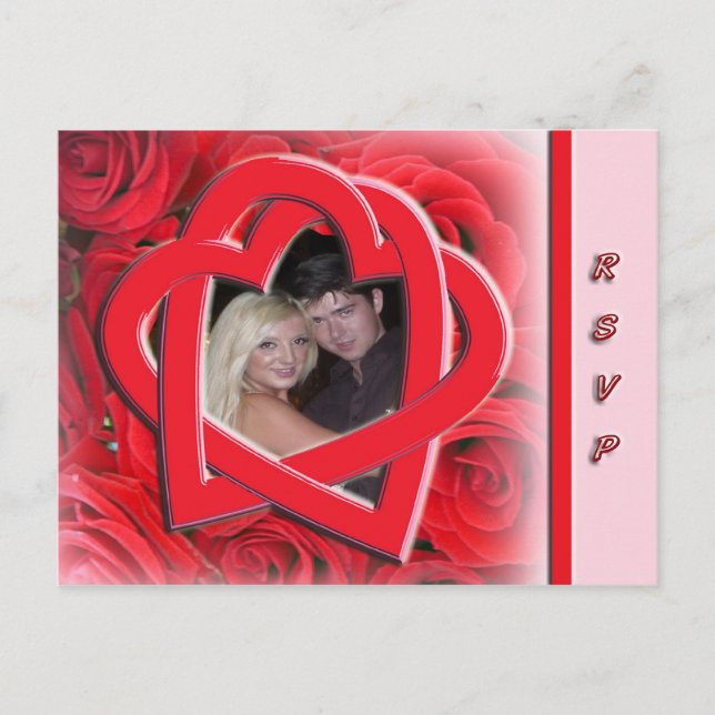 Carte postale photo de mariage RSVP (Devant)