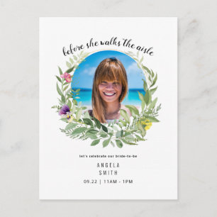 Carte Postale Photo de mariée avant qu'elle marche Fête des mari