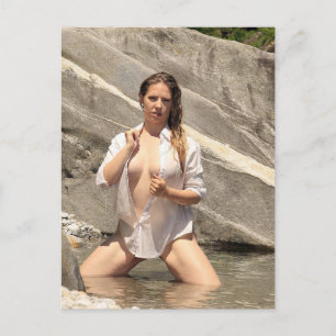 Carte postale photo de modèle extérieur chaud