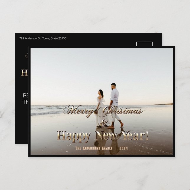 Carte Postale Photo de Noël (Devant / Derrière)