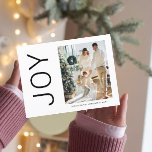Carte Postale Photo de Noël en famille   Simple Joie de vacances