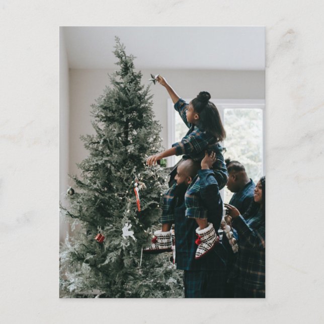 Carte Postale Photo de Noël personnalisée à deux faces (Devant)