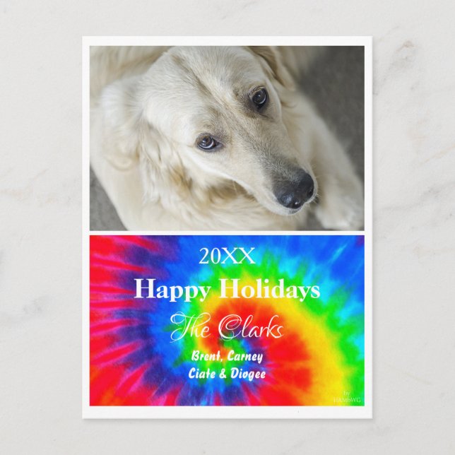 Carte postale photo de Noël Tie Dye - HAMbWG (Devant)