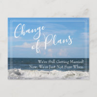 Photo de plage Changement de plans Reporté Mariage