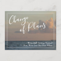 Photo de plage Changement de plans Reporté Mariage