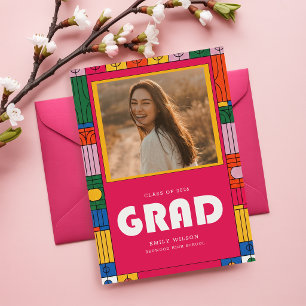 Carte Postale Photo de promo rétro colorée Remerciements pour la