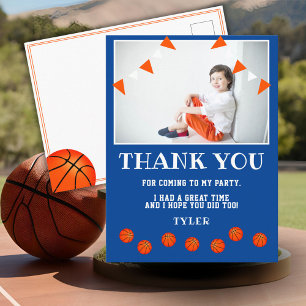 Carte Postale Photo de remerciement d'anniversaire de Basketball