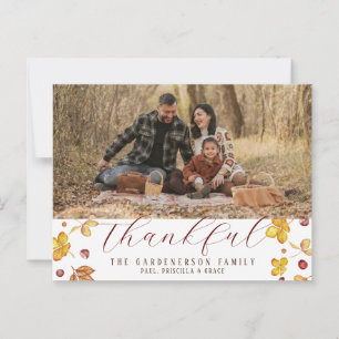 Carte Postale Photo de remerciement d'automne