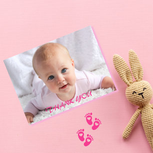 Carte Postale Photo de remerciement de bébé