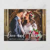 Photo de remerciement de mariage d'amour et de gra