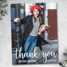 Photo de remerciement de remise de diplôme moderne