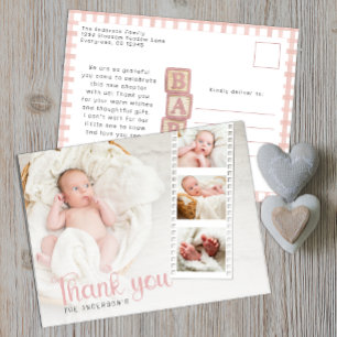 Carte postale photo de remerciement pour Baby Show