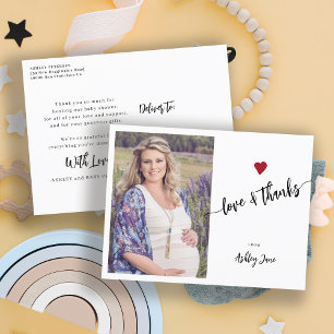 Carte postale photo de remerciement pour baby show