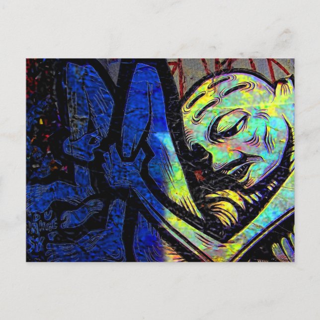 Carte Postale Photo de rue Graffiti de New York (Devant)