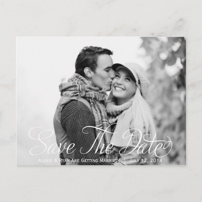 Carte postale photo de sauvegarde de date (Devant)