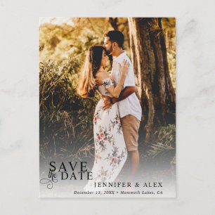Carte Postale Photo De Script Moderne Enregistrer La Date