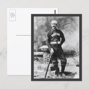 Carte Postale Photo de sport vintage, joueur de baseball de Bost
