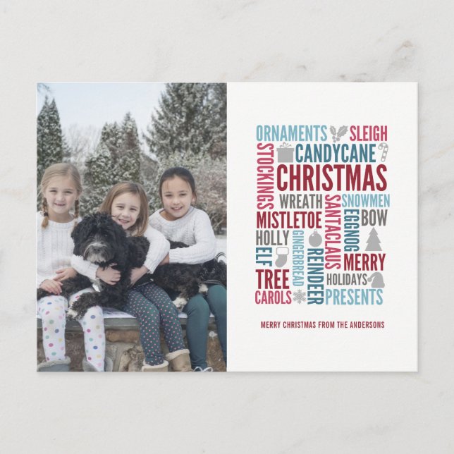 Carte postale photo de vacances avec des mots de N (Devant)