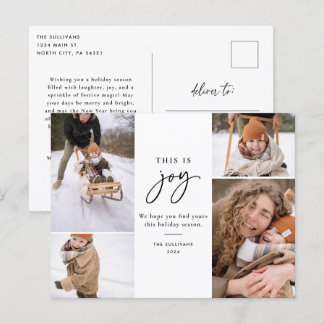 Carte postale photo de vacances C'est de la joie