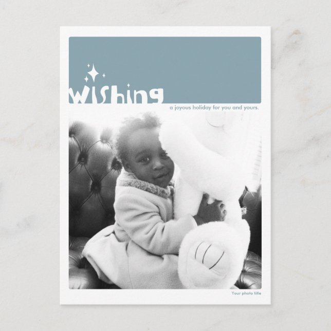 Carte postale photo de vacances "Wishing" (Devant)