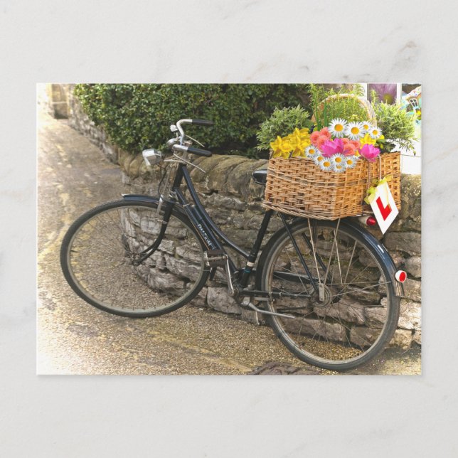 Carte postale photo de vélo de style vintage avec  (Devant)