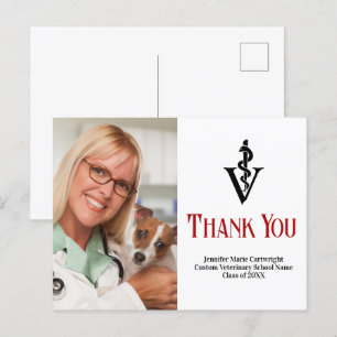Carte Postale Photo de vétérinaire personnalisée Merci vétérinai