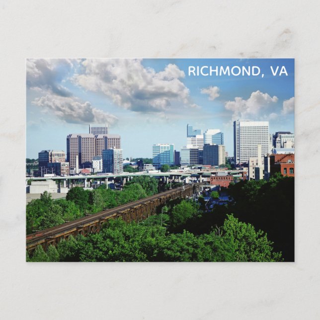 Carte Postale Photo de voyage de Richmond Virginia City Skyline (Devant)