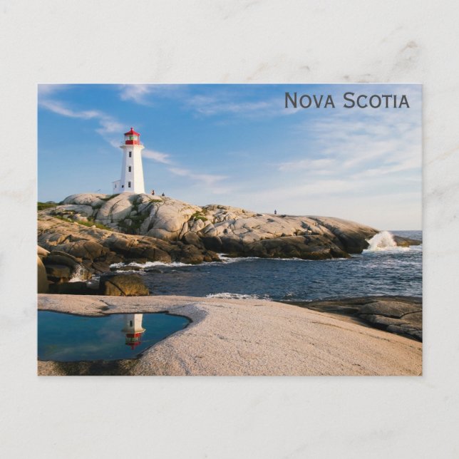 Carte Postale Photo de voyage du phare de la Nouvelle-Écosse (Devant)